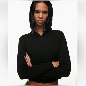 TNA Cropped Waffle Hoodie & Cropped Tank Top